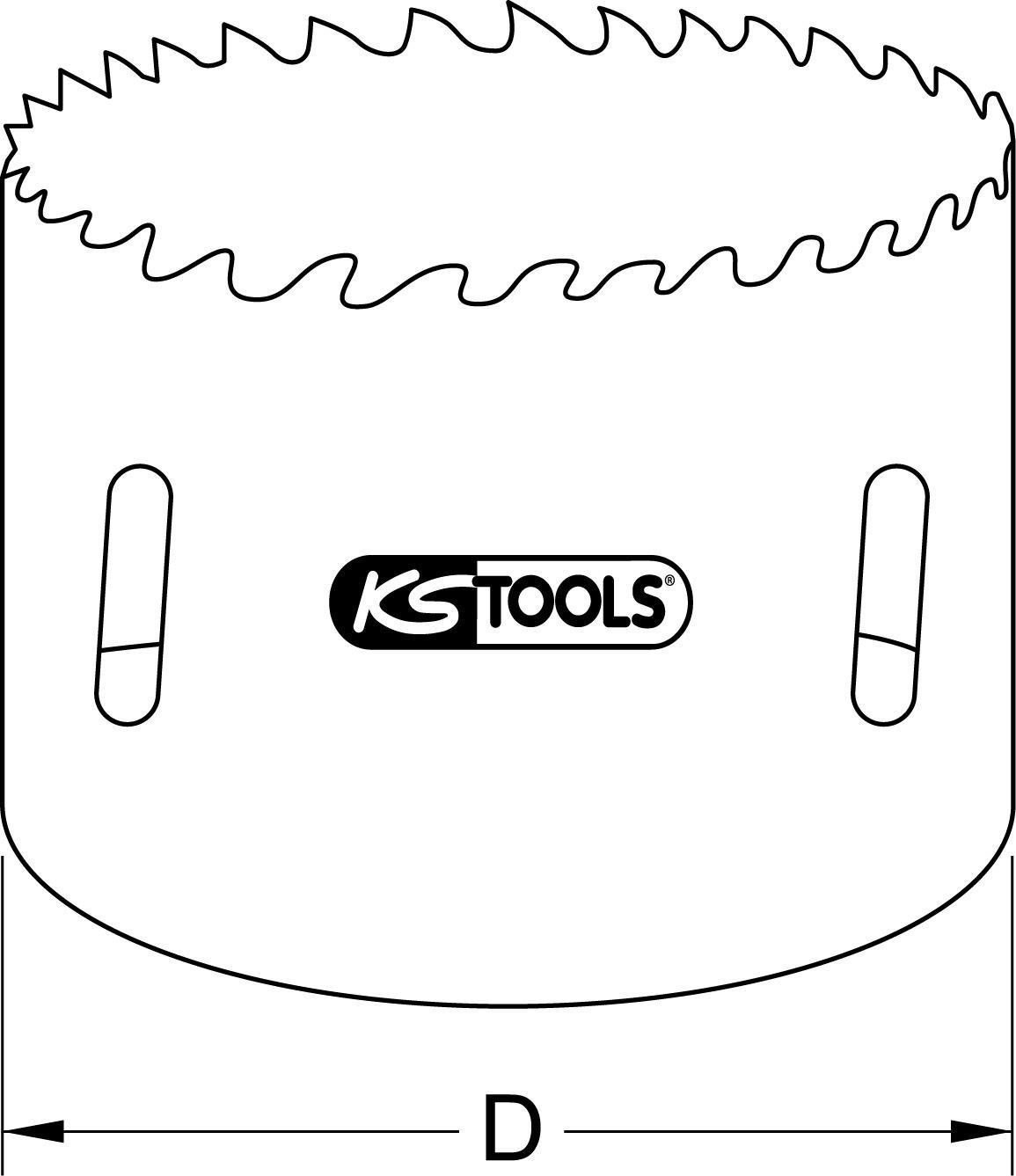 KS TOOLS Werkzeuge-Maschinen GmbH HSS Bi-Metalllochsäge, Ø 17mm (129.5017)