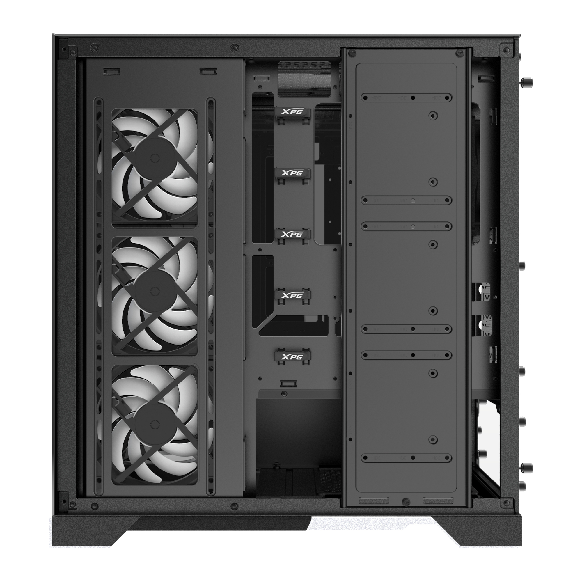 XPG INVADER X Midi-Tower PC-Gehäuse ATX Tempered Glas USB-C Schwarz