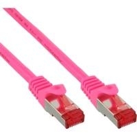 InLine® Patchkabel, S/FTP (PiMf), Cat.6, pink, 0,3m (76433M)