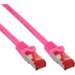 InLine® Patchkabel, S/FTP (PiMf), Cat.6, pink, 0,3m (76433M)