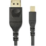 StarTech.com 6ft (2m) VESA Certified Mini DisplayPort to DisplayPort 1.4 Cable, 8K 60Hz HBR3 HDR, Super UHD mDP to DP 1.4 Cord, Slim (34 AWG) Ultra HD 4K 120Hz, Monitor/Video Cable (DP14MDPMM2MB)