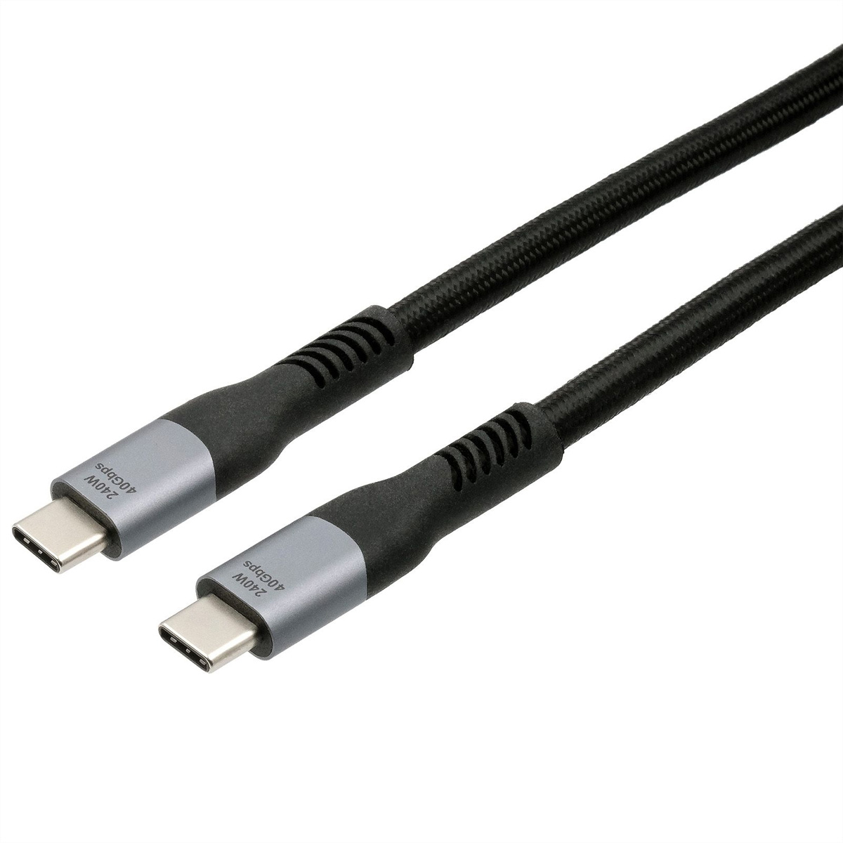 Exsys EX-K1598-1.0 USB 4 Kabel USB-C beidseitig 1 m 40 Gbit/s 240 W Schwarz