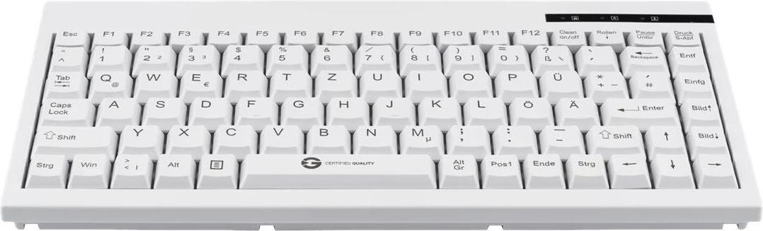 GCQ CleanType Easy Basic Compact Tastatur 88 Tasten USB QWERTZ Weiß