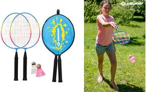 SCHILDKRÖT Kinder Federball-Set Junior Inhalt: 2 Schläger (Länge: 455 mm) aus gehärtetem Stahl, - 1 Stück (970901)