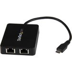 StarTech.com USB-C auf Dual-Gigabit Ethernet Adapter mit USB (Typ-A) Anschluss (US1GC301AU2R)