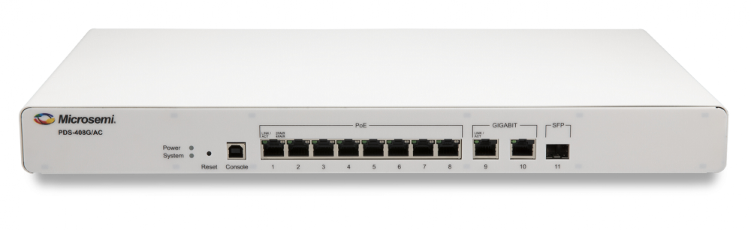 Microsemi PD-9501GC/AC 1 Gbps Power Injector Schwarz