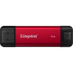 Kingston 1TB Portable SSD Dual USB-A/C bis 1050 MB/s USB 3.2 Gen 2 Schwarz/Rot