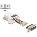 Delock D-Sub 15 Pin Buchse zu RJ45 Montagesatz weiß (67111)
