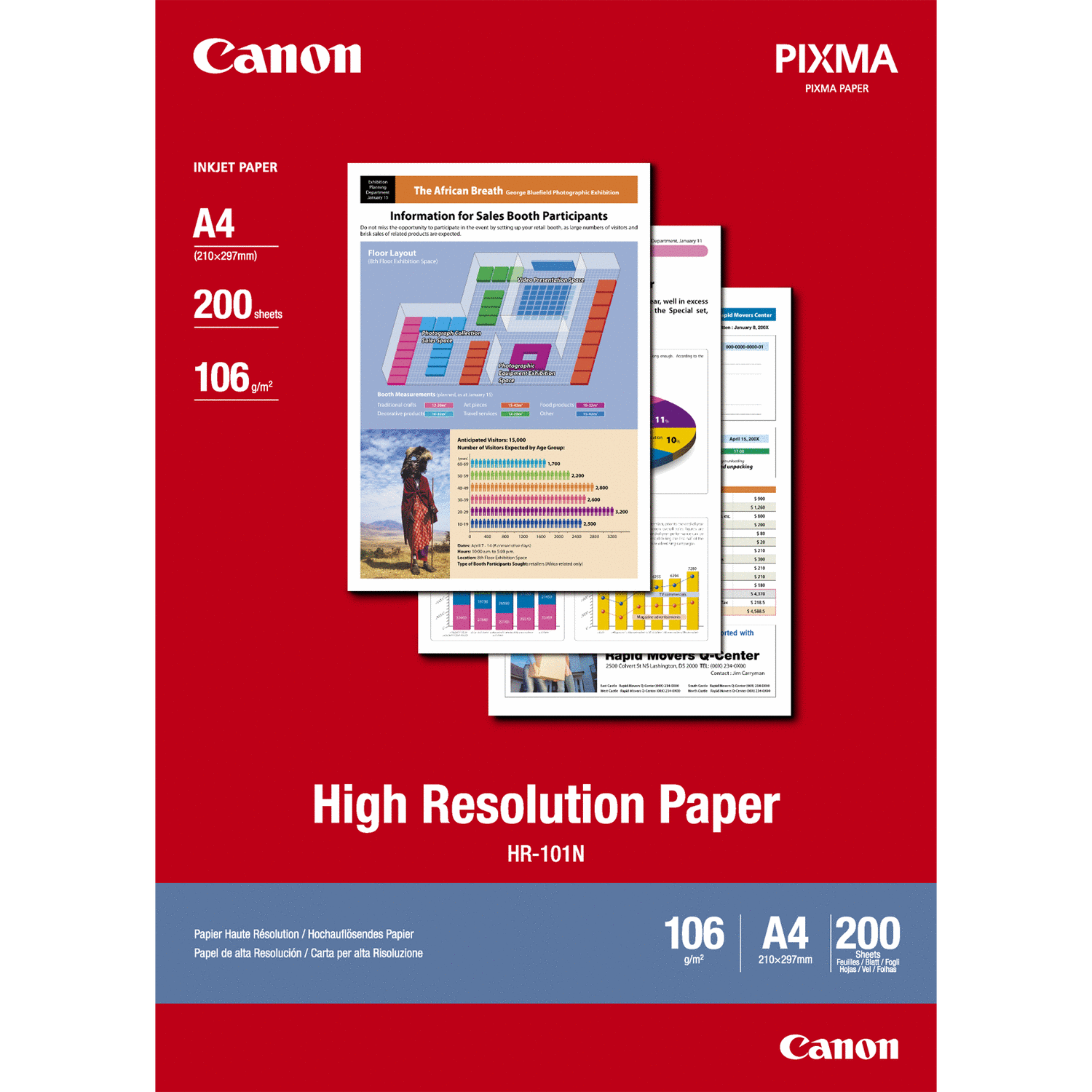 CANON High Resolution Paper HR-101N Fotopapier A4  200Bl. 100g/m²