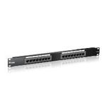 equip 48,30cm (19") Patch Panel UTP Kat.5e, 16 Port, schwarz, 1 HE (235316)
