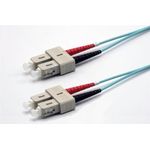 Ekivalan LWL Duplex Patchkabel OM3, 50/125 µm, SC/SC, aqua, 2,0 m (COZOM3DCDC2SA0020A)