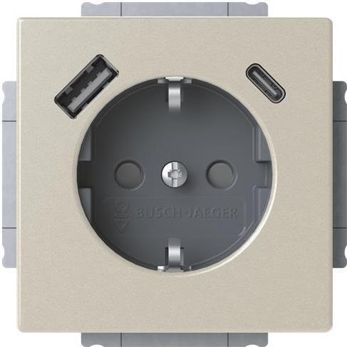 Busch-Jaeger SCHUKO Steckdose USB-A+C 20 EUCB2USBAC-866 (2CKA002011A6314)