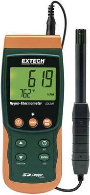 Extech SDL500 Luftfeuchtemessgerät (Hygrometer) 5 % rF 95 % rF Datenloggerfunktion, Taupunkt-/Schimmelwarnanzeige Kalibr (SDL500)