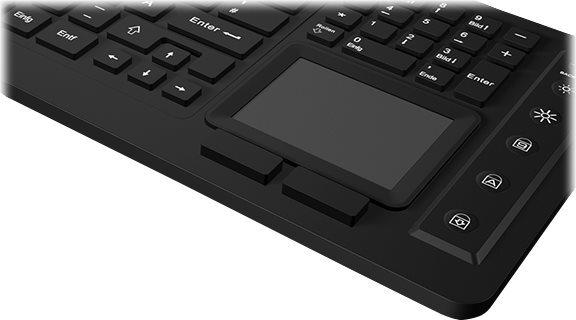 KeySonic KSK-6231 Inel Tastatur USB QWERTZ US International Schwarz
