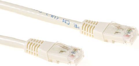 ACT Ivory 25 meter U/UTP CAT6 patch cable with RJ45 connectors. Cat6 u/utp ivory 25.00m (IB8425)