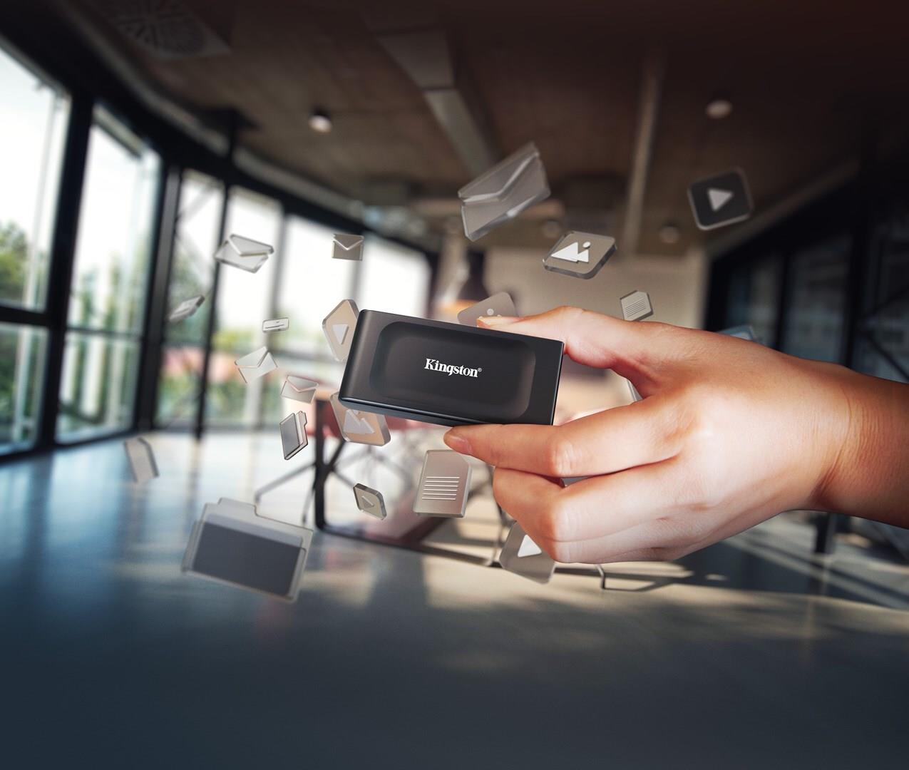 Kingston XS1000 1 TB SSD USB 3.2 Gen 2 Schwarz