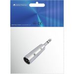 Omnitronic 30226455 XLR Adapter [1x XLR-Stecker 3 polig - 1x Klinkenstecker 6.3 mm (stereo)] Silber (30226455)