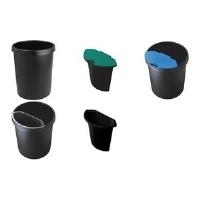 helit Gross-Papierkorb, 45 Liter, PE, gelb rund, mit umlaufendem Griffrand, oberer Durchmesser: 390 mm (H6106218)