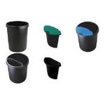 helit Gross-Papierkorb, 45 Liter, PE, gelb rund, mit umlaufendem Griffrand, oberer Durchmesser: 390 mm (H6106218)