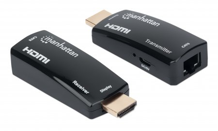 Manhattan 1080p HDMI over Ethernet Extender Kit 60 m Cat6 Schwarz