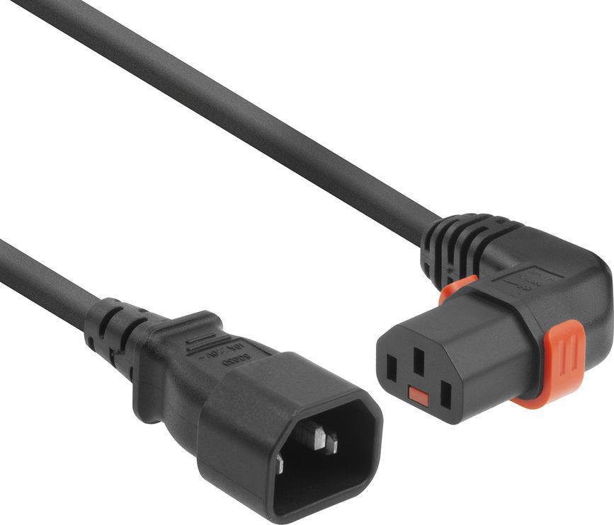 ADVANCED CABLE TECHNOLOGY ACT Powercord C14 - C13 IEC Lock (right angled) black 2 m, PC2045 (AK5274)