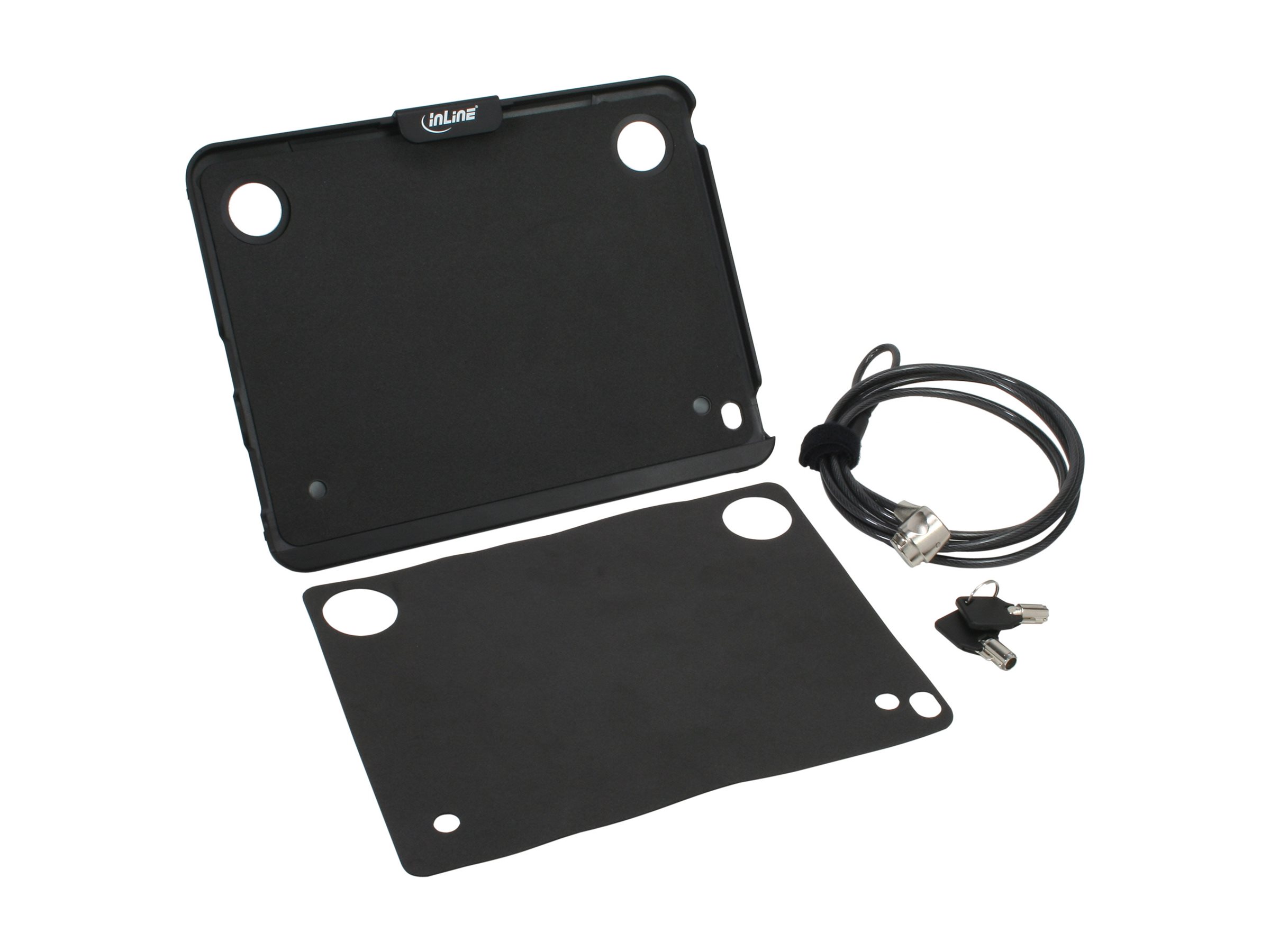 InLine iPad Halter/Case mit Sicherheitsschloss 4,4 mm x 2 m Schwarz