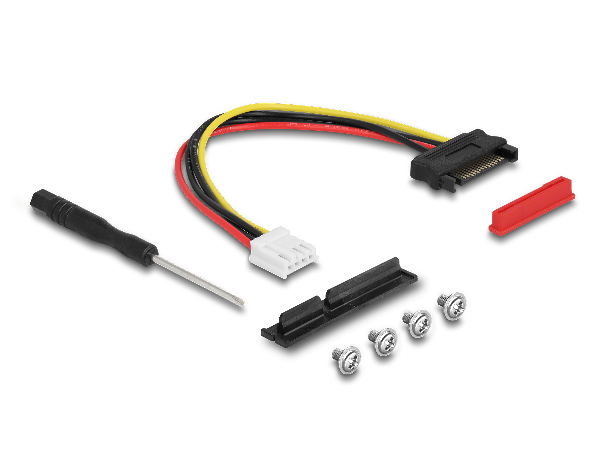Delock M.2 Key A+E zu PCIe x4 NVMe Adapter gewinkelt mit 20 cm Kabel Schwarz