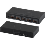 SHIVERPEAKS SHVP 05-03004 - HDMI Splitter, HDMI Buchse auf 4x HDMI Buchse, 4K2K, 3D (SP05-03004)