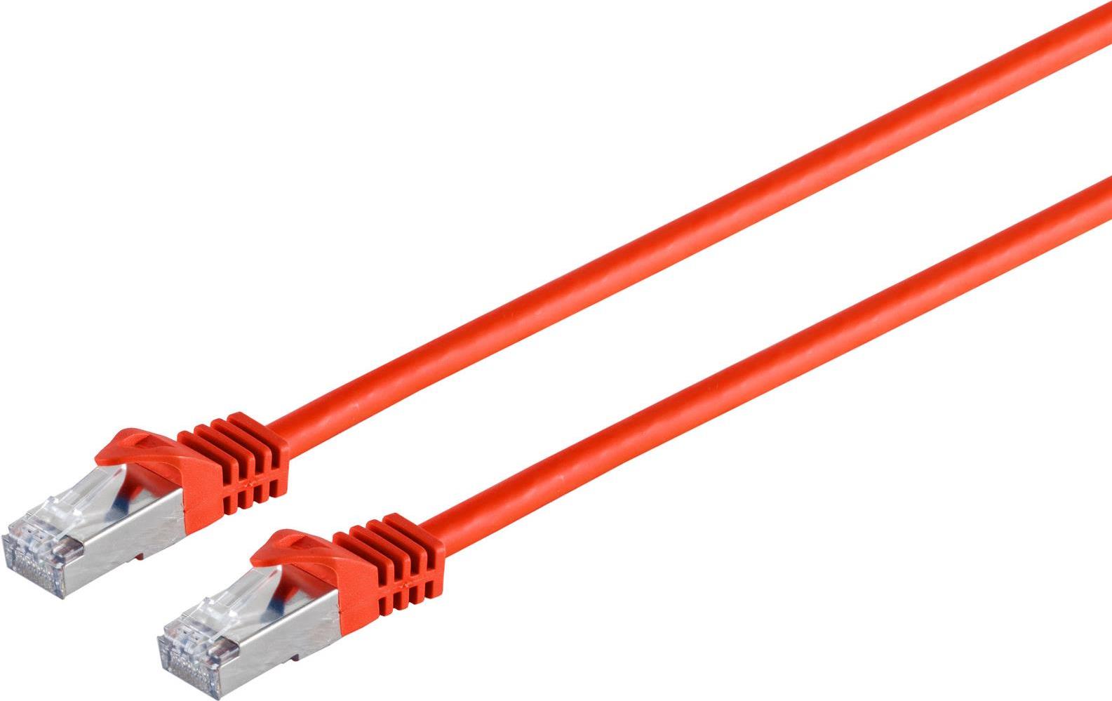 S-CONN Patchkabel S/FTP Cat 7 rot 2,0m  4 x 2 x AWG 26, geschirmt , 100% Vollkupfer , Cat 7 getestet