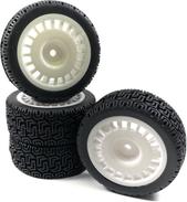 Absima 1 10 Rally Winded Kompletträder Schwarz 4 St. (2510063)