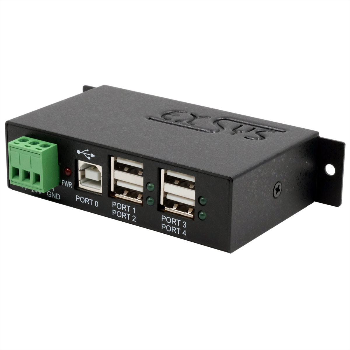 Exsys EX-1163HMS 4-Port USB 2.0 Hub Schwarz