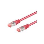 Wentronic Goobay CAT 6a Patchkabel, S/FTP (PiMF), Magenta, 3 m - LSZH halogenfrei, Kupfer (93784)