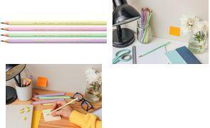 BIC Bleistift Evolution PASTEL, Härtegrad: HB, sortiert Minenstärke: ca. 2 mm, lackiert in Pastellfarben (gelb, - 12 Stück (518307)