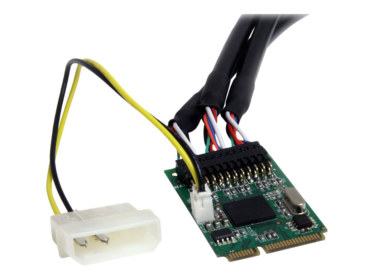 StarTech.com MPEX1394B3 FireWire-Adapter, PCI Express Mini Card, 2x FireWire 800 + 1x FireWire 400, Schwarz, Edelstahl