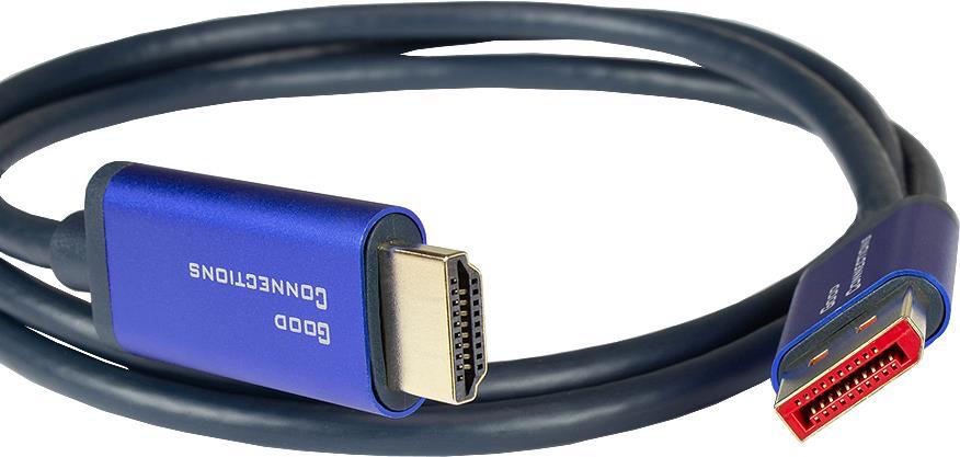 GC 4860-SF050B DP 1.4 auf HDMI 2.0 A Stecker,4K@60Hz, 5 m, blau (4860-SF050B)