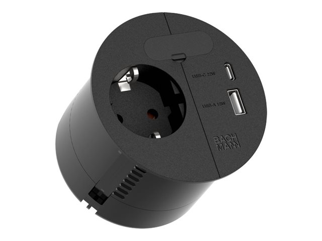 Bachmann LOOP IN CHARGE Steckdose Typ F USB-A USB-C 16 A matte black