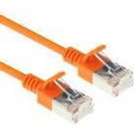 ACT Orange 0.15 meter LSZH U/FTP CAT6A datacenter slimline patch cable snagless with RJ45 connectors (DC7130)