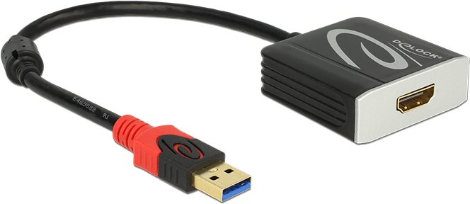 DELOCK USB3.0 Kabel Delock A -> HDMI A St/Bu 0.20m schwarz