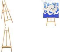 kangaro Stativ-Staffelei, Dreibein-Stativ, Buchenholz für Leinwände bis 1.250 mm Höhe, Leinwandhalter in der - 1 Stück (K-830005)