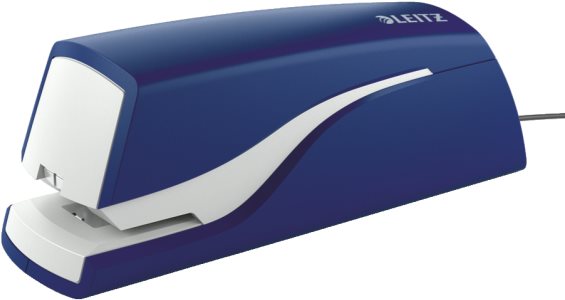 LEITZ Elektrisches Heftgerät Nexxt, blau Heftleistung: 10 Blatt, Einlegetiefe: 10 mm (5532-00-35)