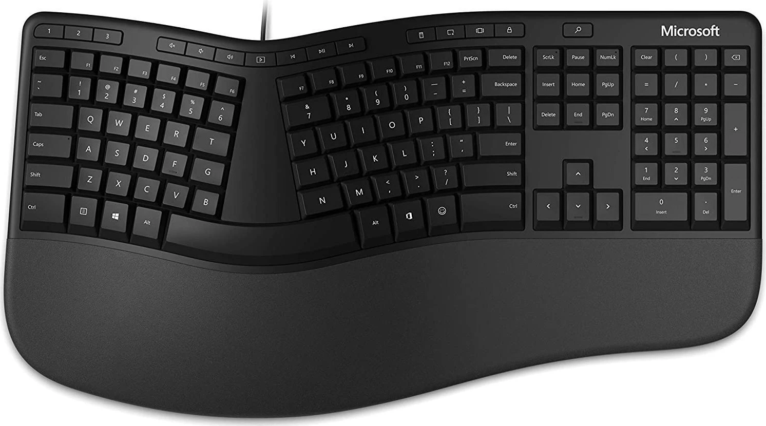 Microsoft Natural Ergonomic Keyboard, schwarz, Business, USB, ND (LXN-00009)