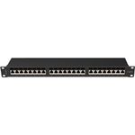 Lanberg Patchpanel 24-Port 1U 19" Cat.6A FTP geschirmt schw. (PPSA-1024-B)