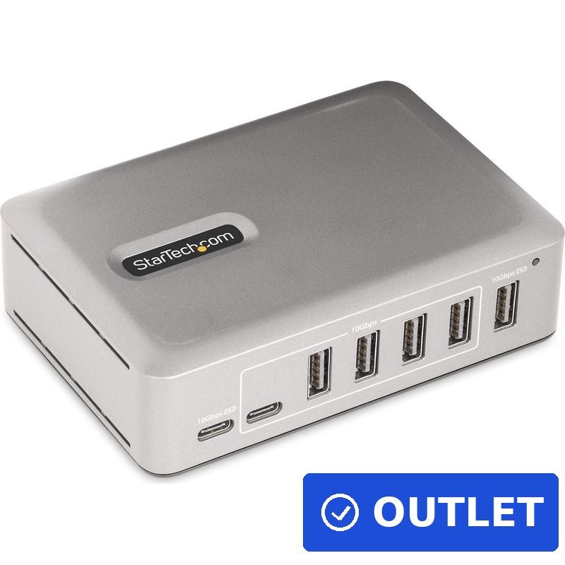 StarTech.com 10G5A2CS-USB-C-HUB Schnittstellen-Hub USB 3.2 Gen 2 (3.1 Gen 2) Type-C 10000 Mbit/s Silber (10G5A2CS-USB-C-HUB) (B-Ware)