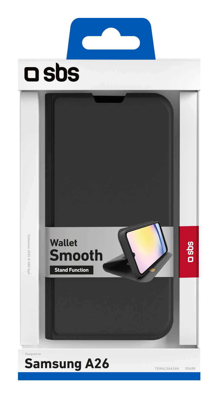 SBS Wallet Stand Schutzhülle für Samsung Galaxy A26 6,6" Schwarz