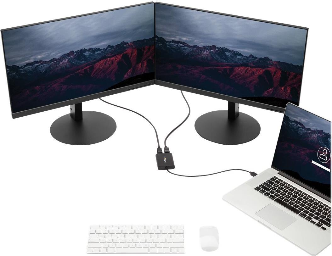StarTech.com USB-zu-Dual-DisplayPort-Adapter 4K 60Hz USB 3.0 DisplayLink DL-6950 Schwarz