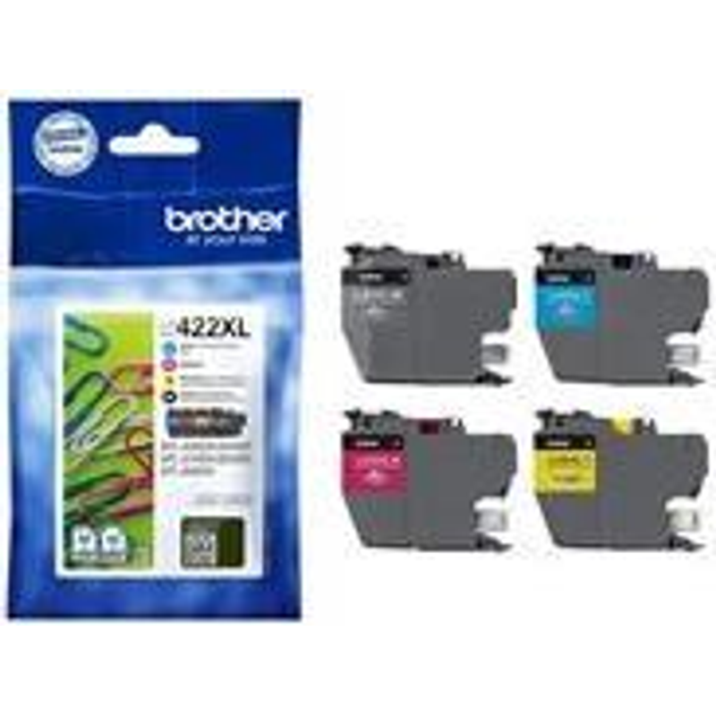 Brother LC422XL 4er-Pack Schwarz, Gelb, Cyan, Magenta LC422XLVAL 