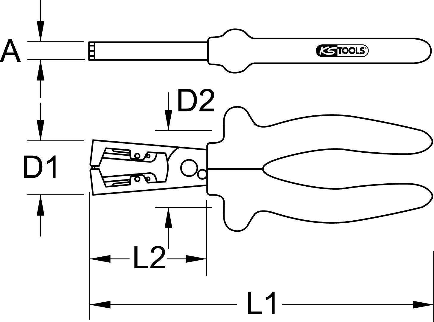 KS TOOLS CLASSIC 1000V Abisolierzange, 10mm (117.1225)