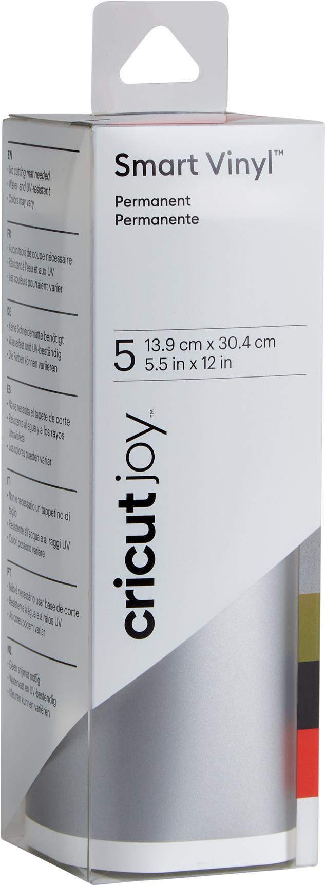 Cricut Joy Smart. Klebetyp: Dauerhaft, Produktfarbe: Silber, Material: Vinyl. Länge (mm): 30,4 cm, Breite: 139,7 mm (2008034)