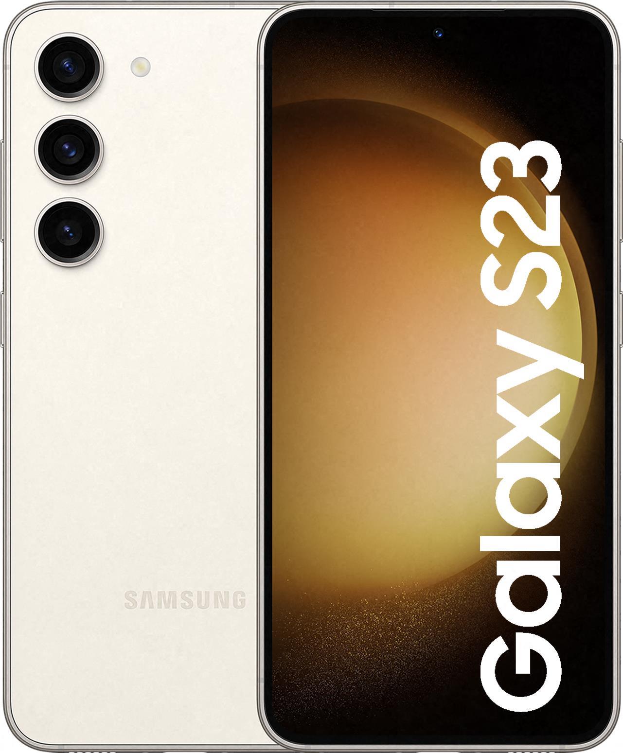 Samsung Galaxy S23 SM-S911B 15,5 cm (6.1" ) Triple SIM Android 13 5G USB Typ-C 8 GB 256 GB 3900 mAh Cremefarben (SM-S911BZEGEUE)
