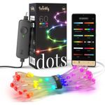 Twinkly Dots Intelligente LED-Leuchten, 60 RGB (mehrfarbig), USB-betrieben, 3 m, klar (TWD060STP-T)
